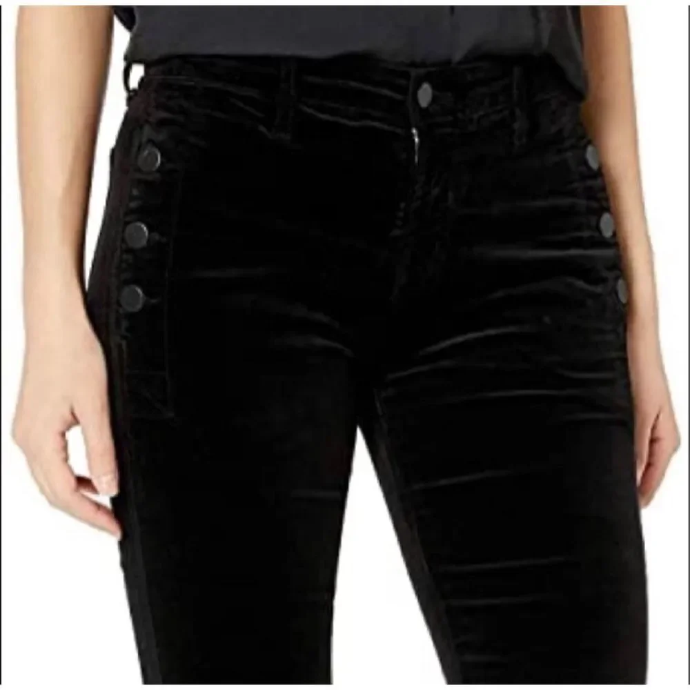 J. Brand Zion Velvet Crop Skinny Jeans in Asphalt Size 26